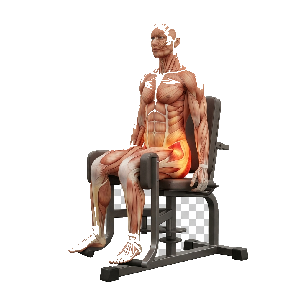 Hip abductor machine anatomy diagram.